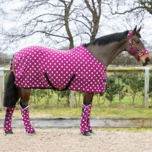 Dotty fleecedækken til shetty, pony & hest - Magical Mulberry - 65cm - (3,6)